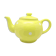Théière vintage en porcelaine jaune à pois blancs