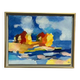 Original Swedish Oil on Canvas – “The Wandering Poet” by Anita Fröding – Signed – Vintage and Framed – 39 × 31 cm (15.4" × 12.2")