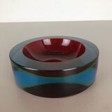 Rare Extra Large Sommerso Bowl Murano Vetri Glass by Cenedese, Italy, 1970s