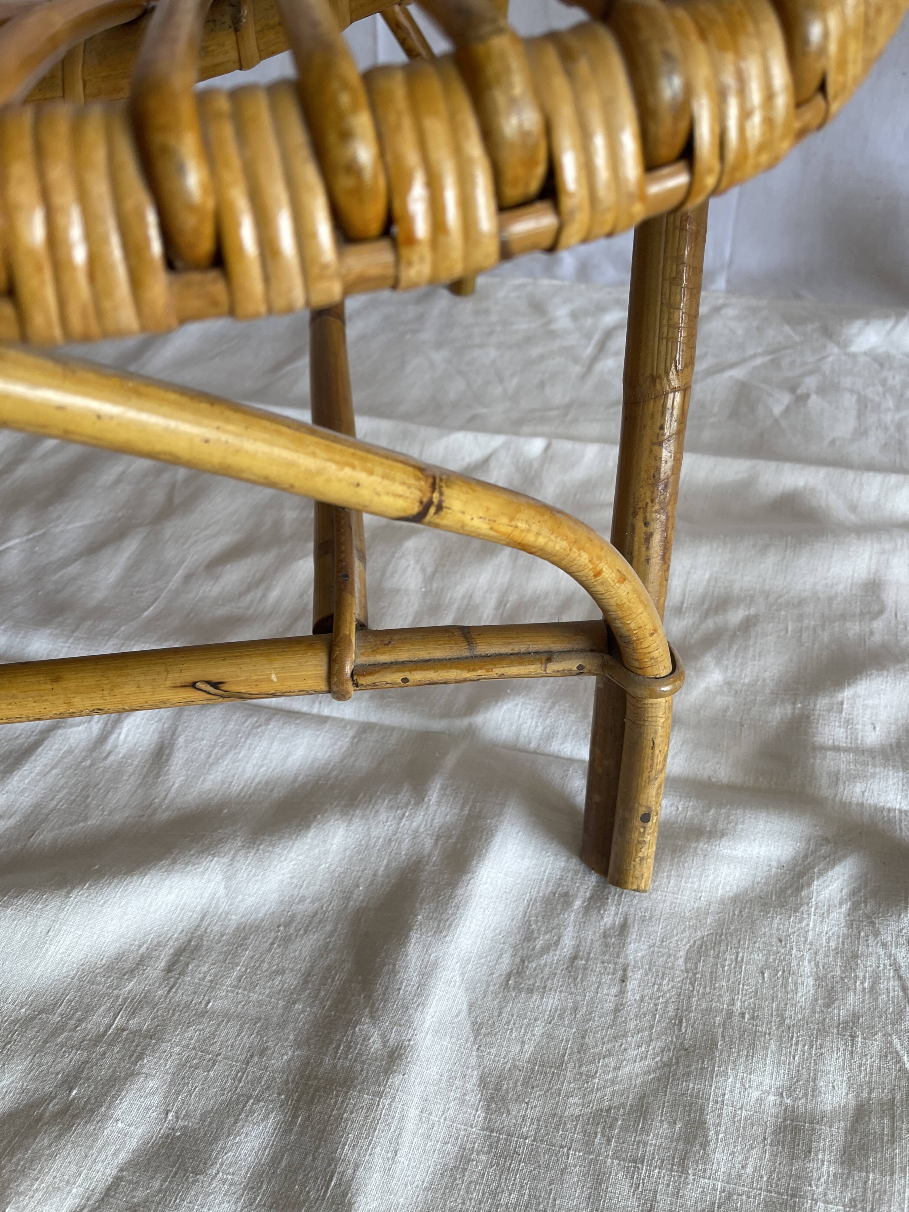 Pair of rattan basket chairs