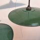 Set of 3 enameled sheet metal pendants