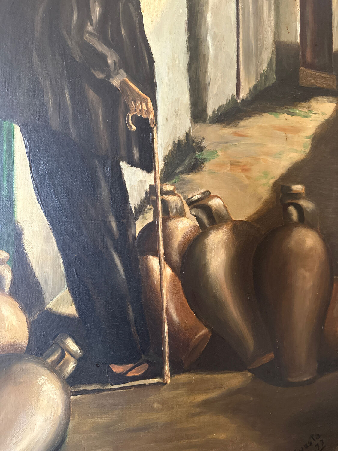 Oil on canvas "The Guardian of the Jars" –