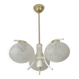 Vintage chandelier MCM Sputnik pendant lamp 1970s white hanging lamp