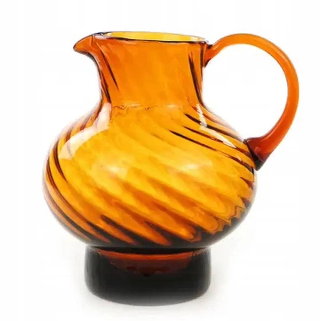 Water jug, pressed glass, Huta Barbara, Poland, 1970s
