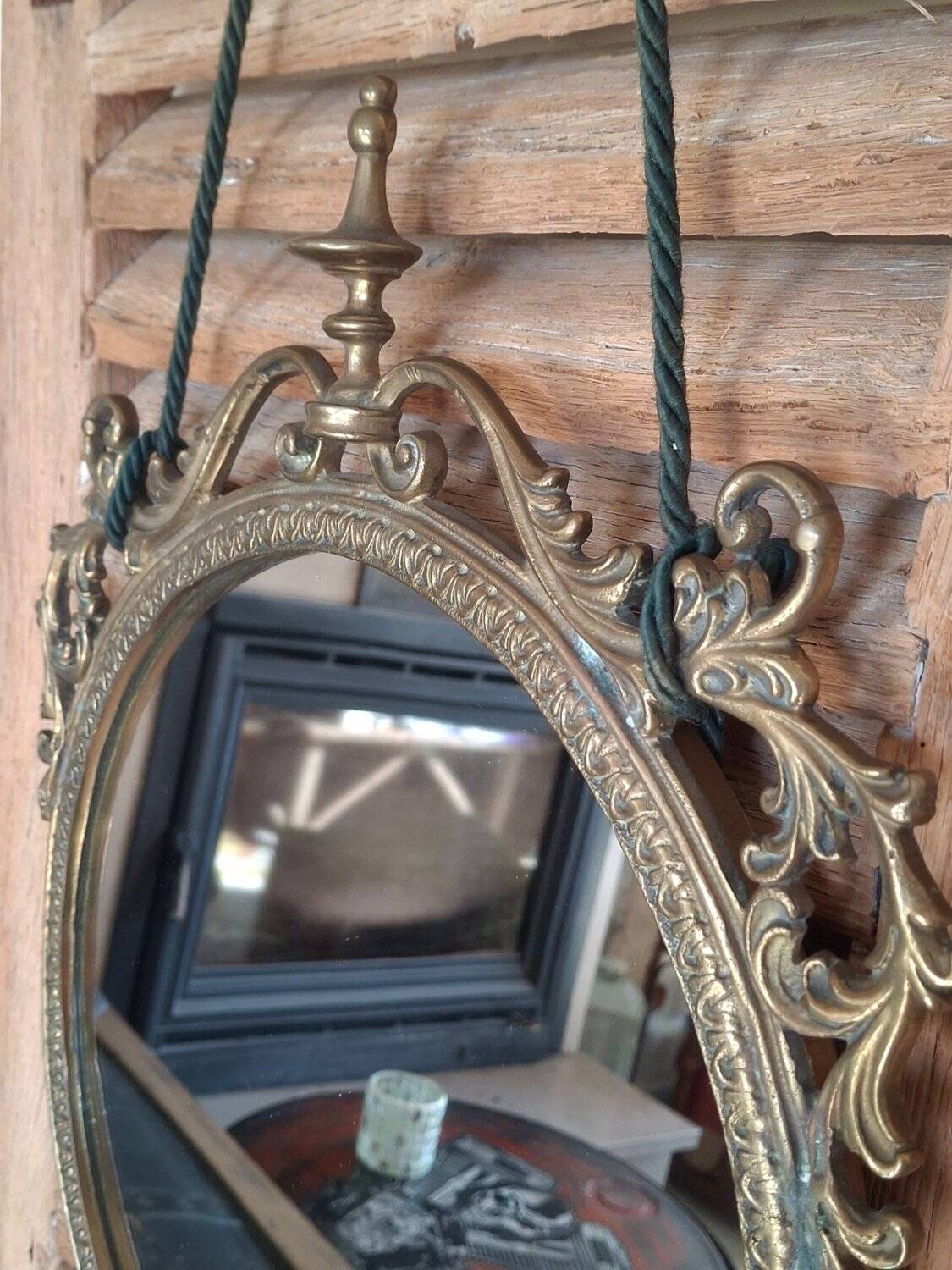 Miroir style victorien en bronze, d'epoque