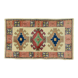 Anatolian handmade vintage rug 130 cm x 78 cm
