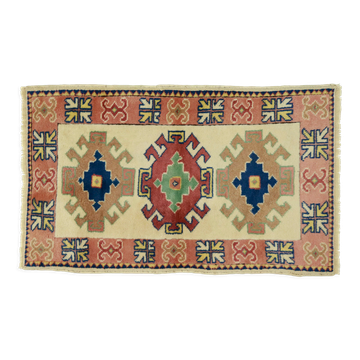Anatolian handmade vintage rug 130 cm x 78 cm