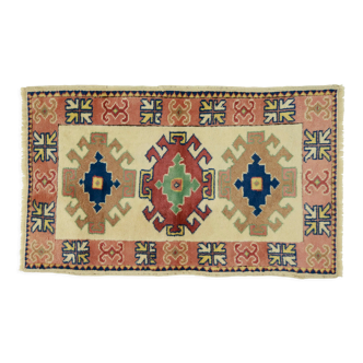 Anatolian handmade vintage rug 130 cm x 78 cm