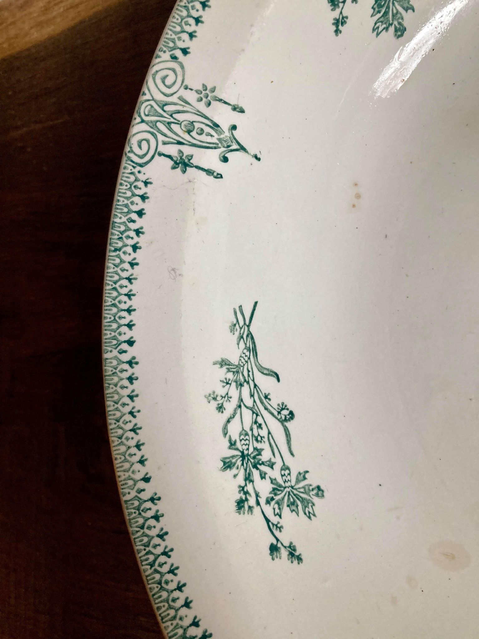 Hollow Service Plate Large Cermal Establishments Model 4003