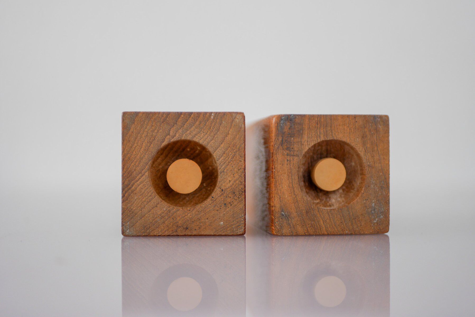 Set of Danish modernist teak salt and pepper shakers, set of 2.