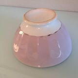 Purple and white ribbed bowl / vintage 50s-60s
