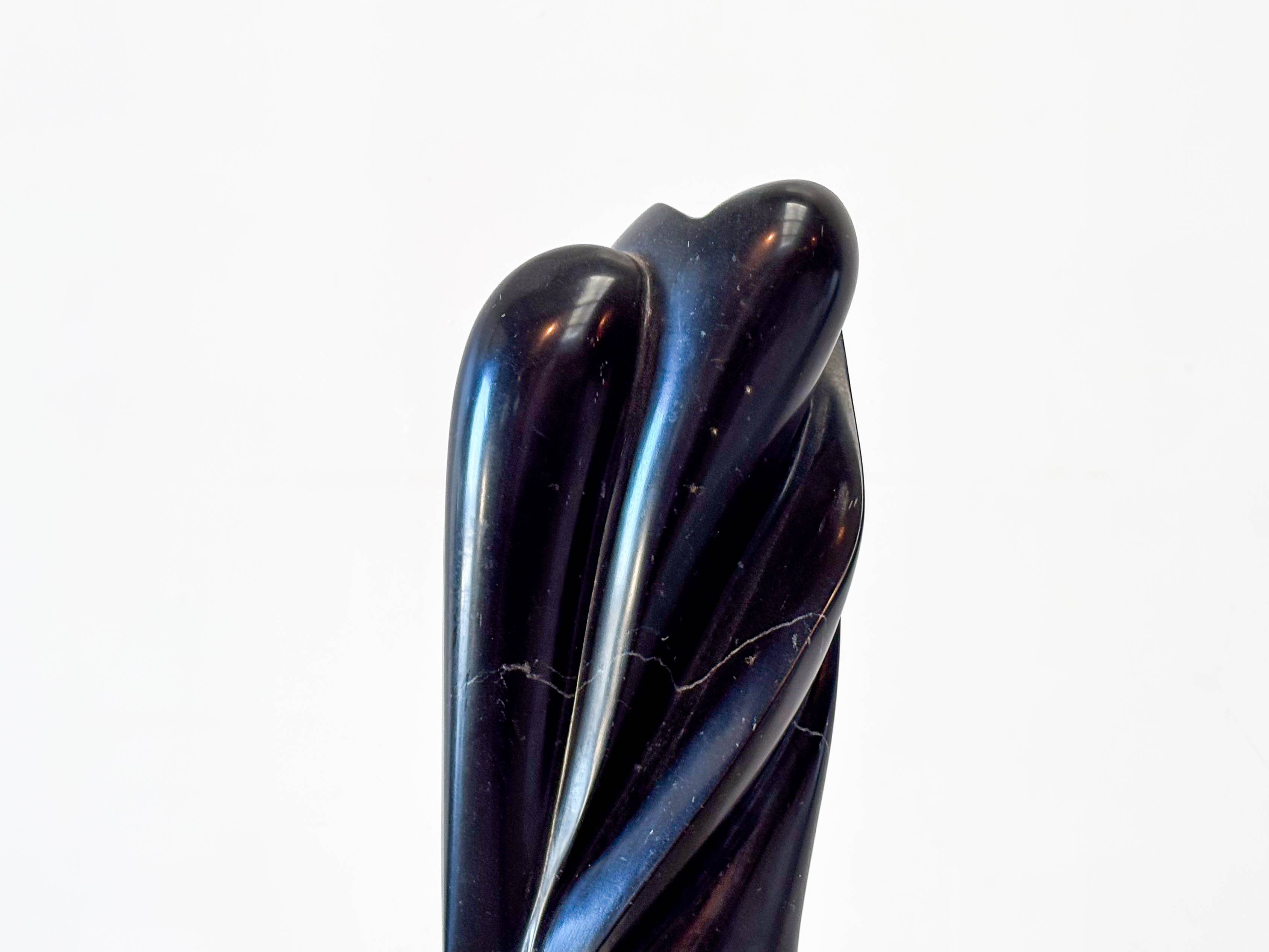 1980's black marble sculpture