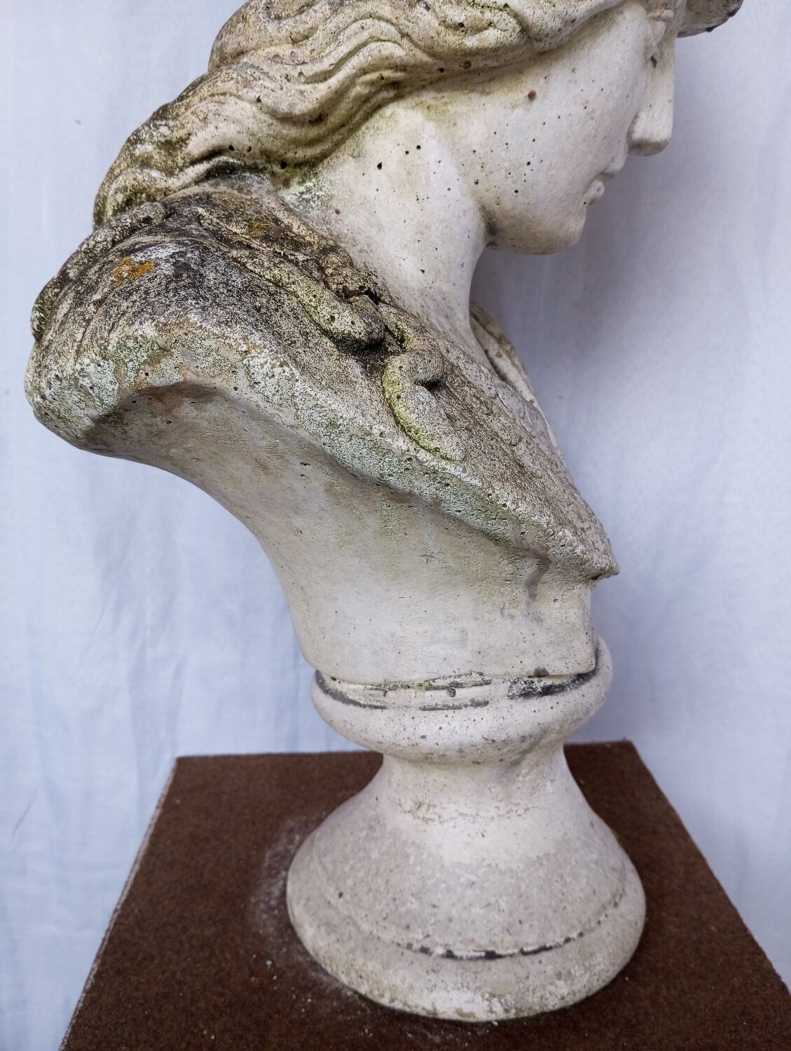 Bust of Minerva in reconstituted stone