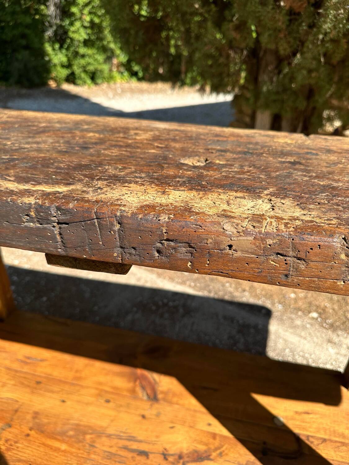 Old wooden desk