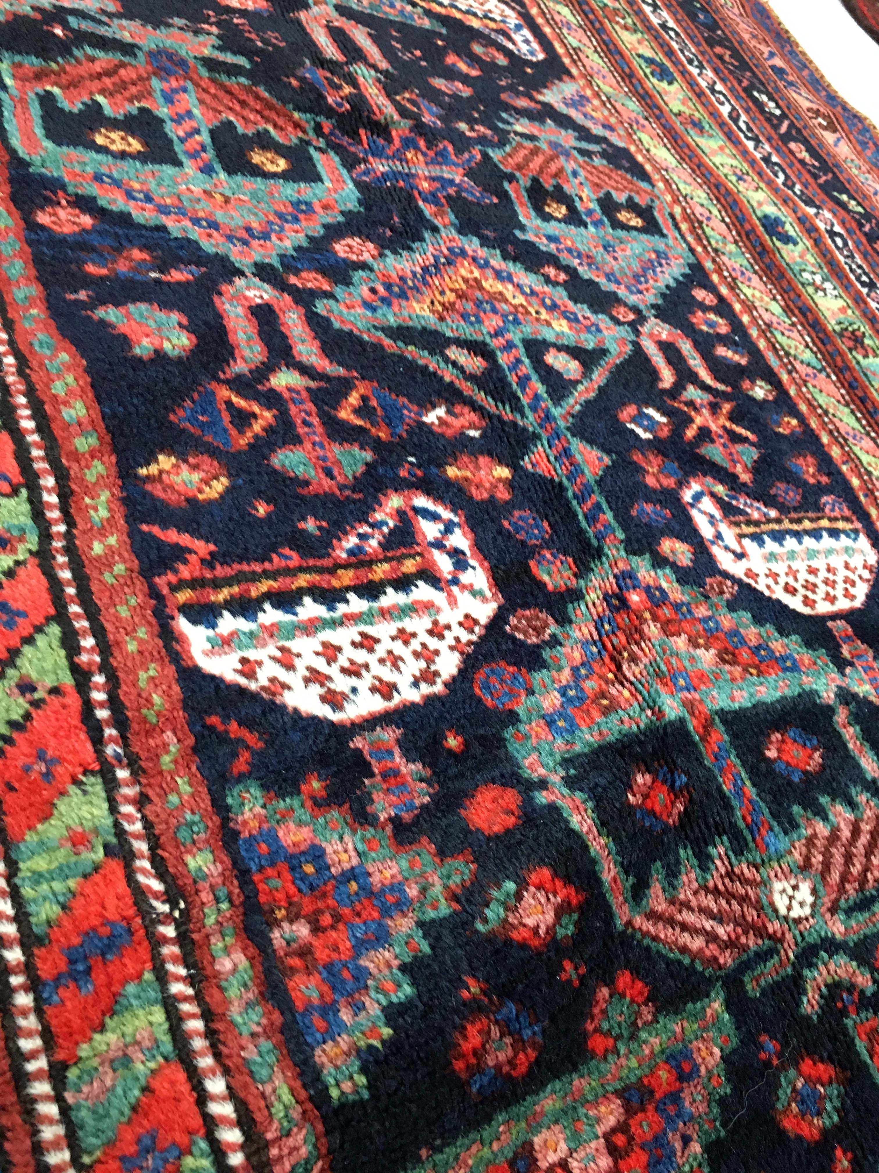 Amazing Persian hand made rug: Afshar 245 x 150 cm around 1930