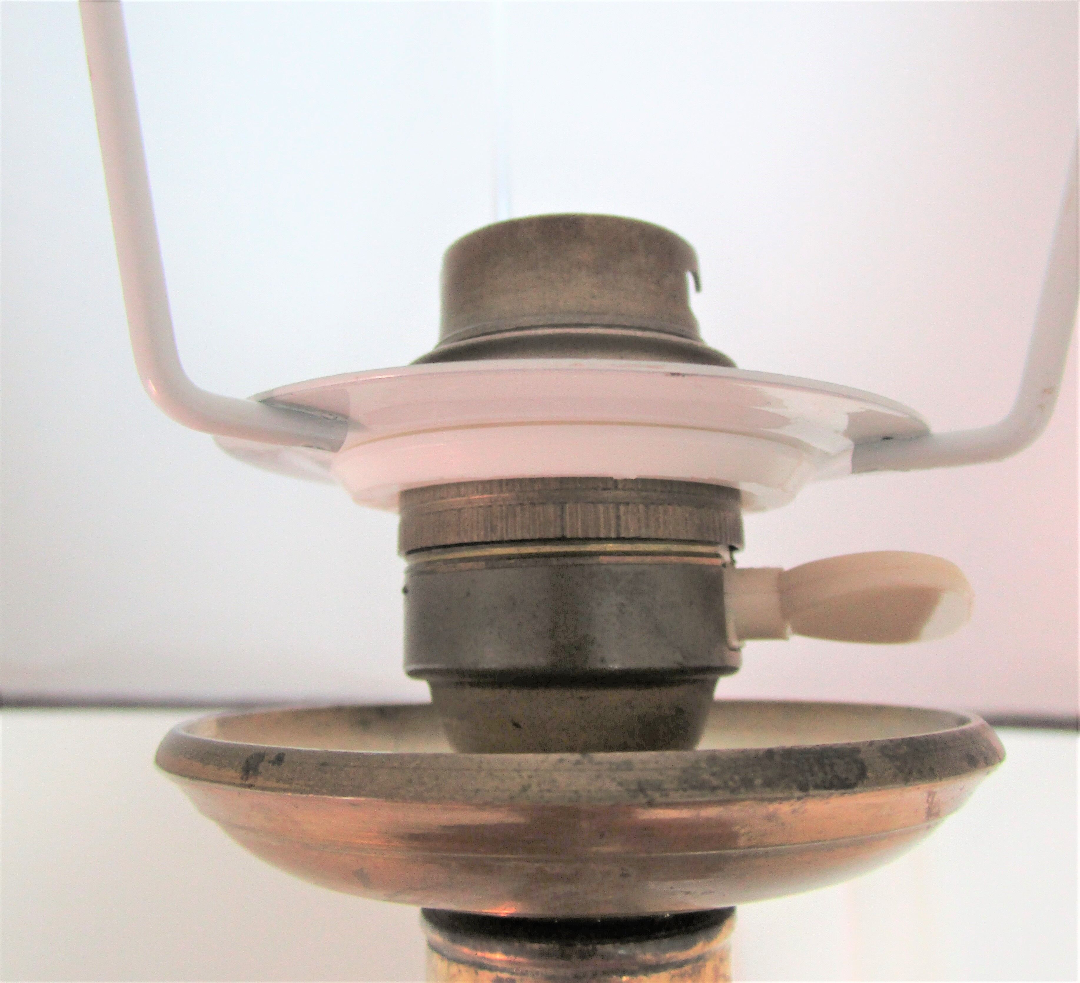 Tripod floor lamp vintage brass 60s