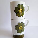 Two seventies flower mazagrans from the 70s