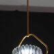 Art Decò Barovier e Toso Murano Glass and Brass Pendant Light, 1950