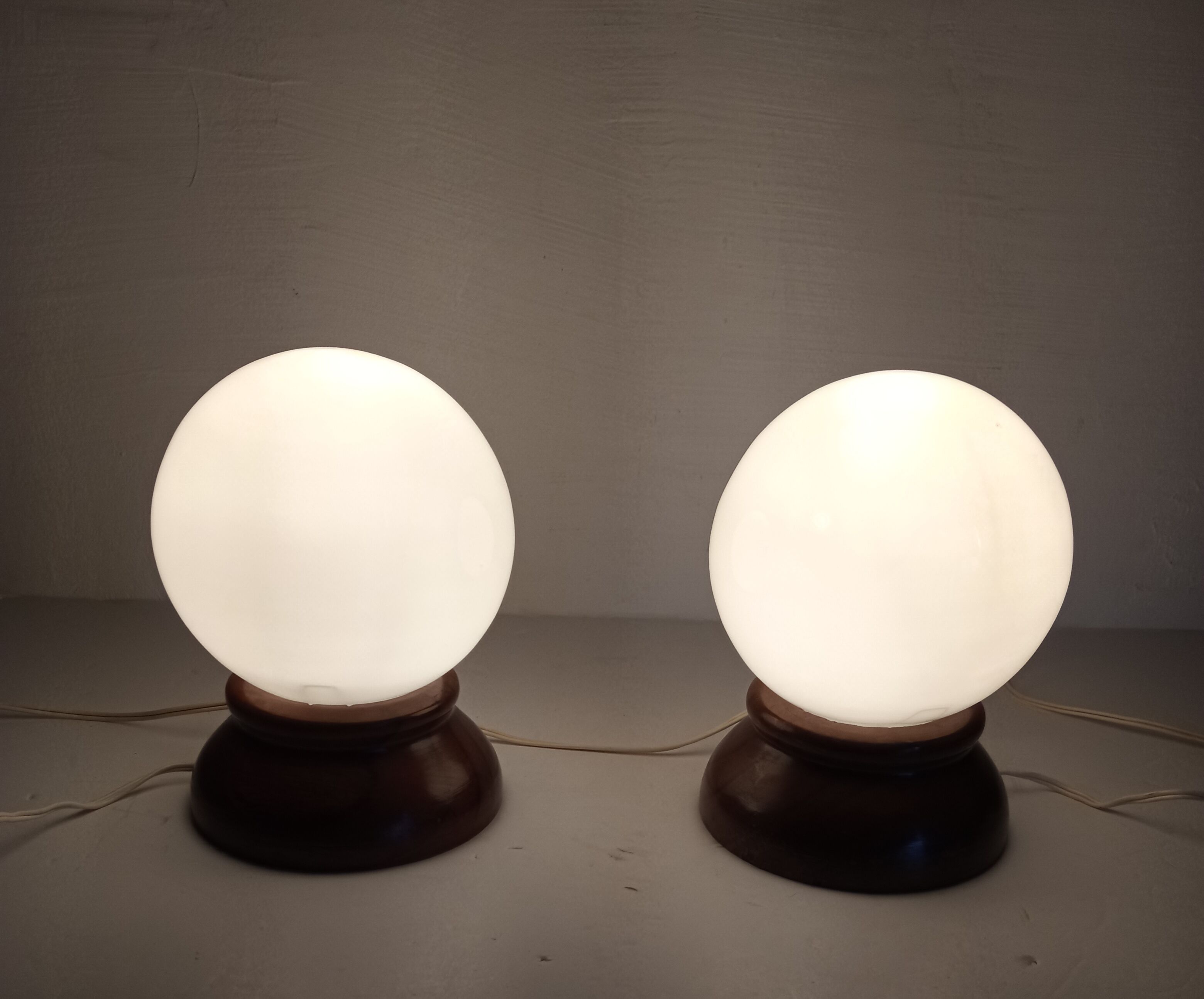 Pair of vintage bedside lamps
