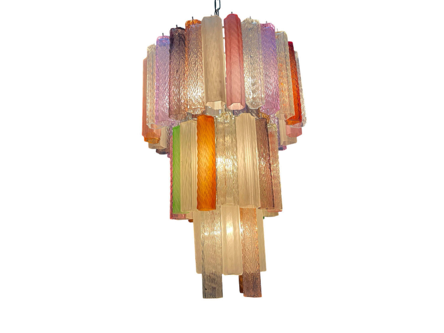 Suspension en verre de Murano italien, style pop art, années 1980.