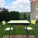 Yellow Formica table and chairs