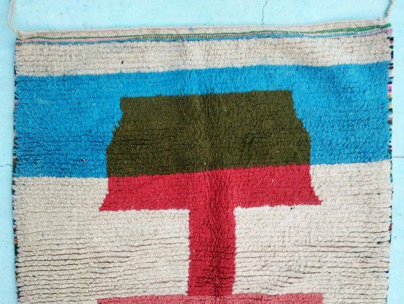 Tapis beni ouraine tissè main traditionnelle taille 140 x 260 cm