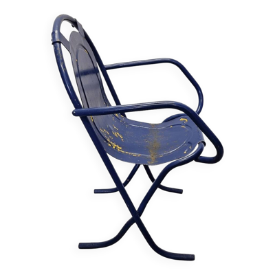 Chaise Stak A Bye Harry Sebel vintage bleue, années 1950