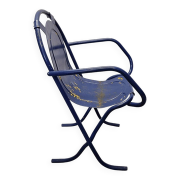 Chaise Stak A Bye Harry Sebel vintage bleue, années 1950