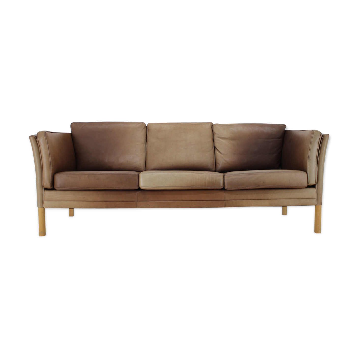 1960s Georg Thams Leather 3-Seather Sofa
