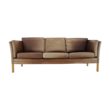 1960s Georg Thams Leather 3-Seather Sofa