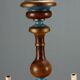 Antique wooden and brass chandelier with 9 lights, Italy, 20th century.