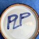 Table trash pot in blue enameled ceramic Robert Picault vintage and collector