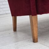 1960s, Swedish 2-seater sofa by Dux Sweden, furniture velour, ash wood.