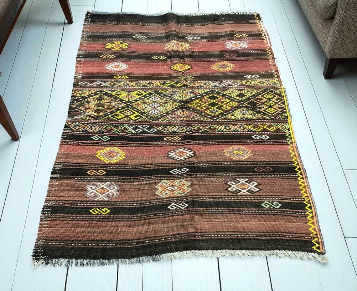 Oushak Handwoven Tribal Kilim Rug