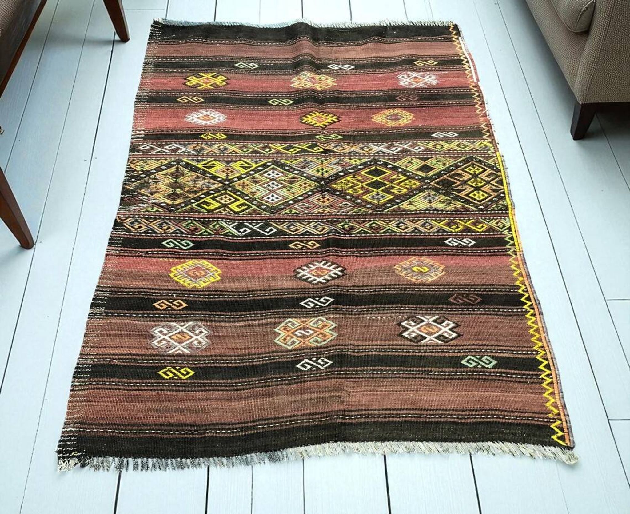 Oushak Handwoven Tribal Kilim Rug