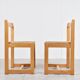 6 vintage oak and wicker dining chairs, 1960s