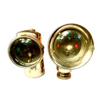 2 Acetylene Luxor and Vita carbide bike lamps