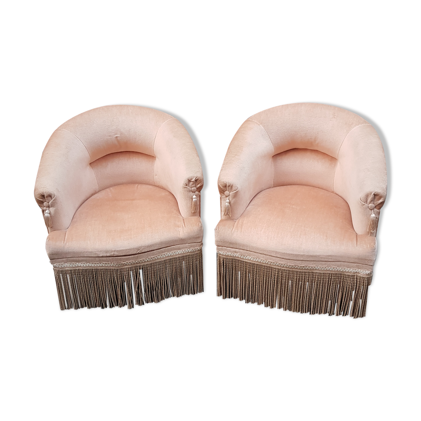 Pair of toad armchairs