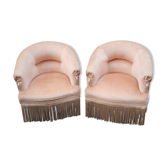 Pair of toad armchairs