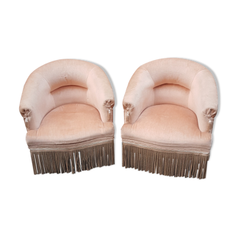 Pair of toad armchairs