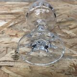 Set of 6 vintage 20th century cut crystal stemmed glasses