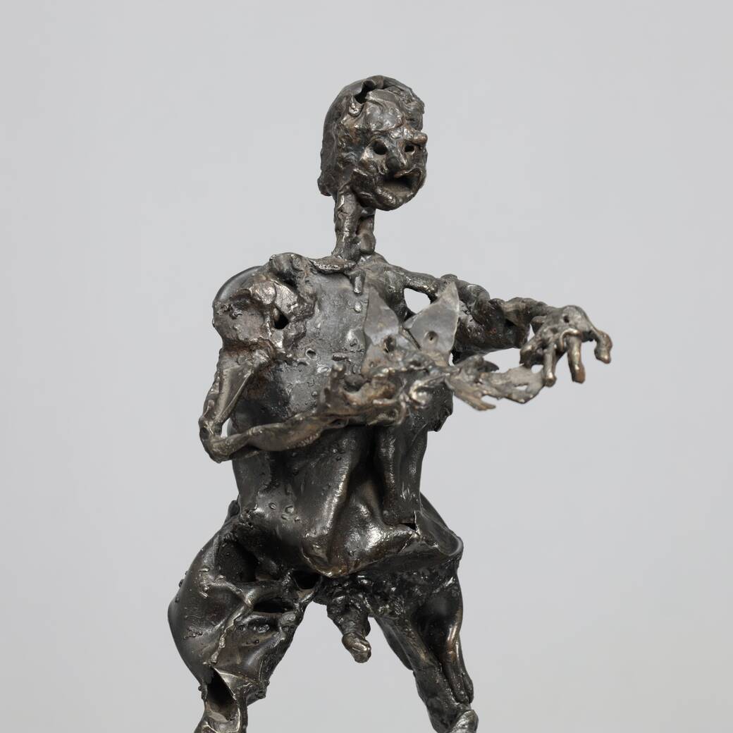 Expressive standing figure by Anthony Binstead, Belgium 1980s