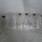 Set of 6 Luminarc champagne flutes from Arques glassworks
