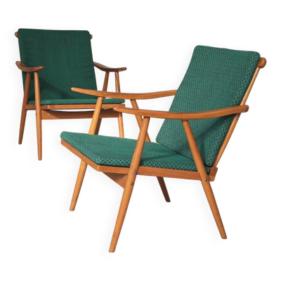 Paire de fauteuils Thonet Boomerang par Antonin Suman pour TON 1960