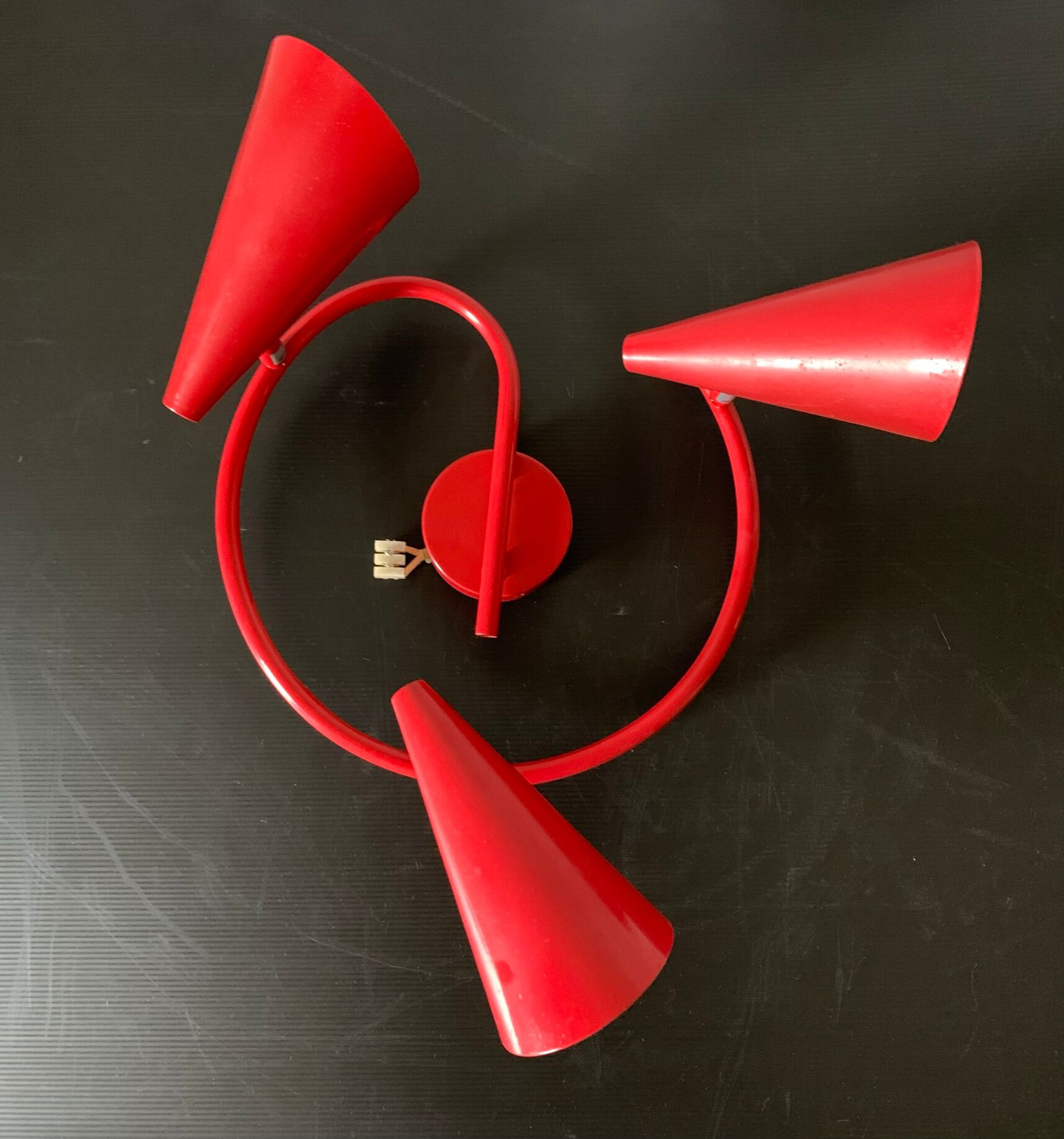 Red vintage wall lamp or ceiling lamp