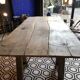 Table de ferme sur tréteaux
