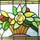 Porte de séparation a imposte en vitrail Art Déco époque 1900
