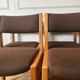 Lot de 6 chaises en orme et tweed Maison Regain
