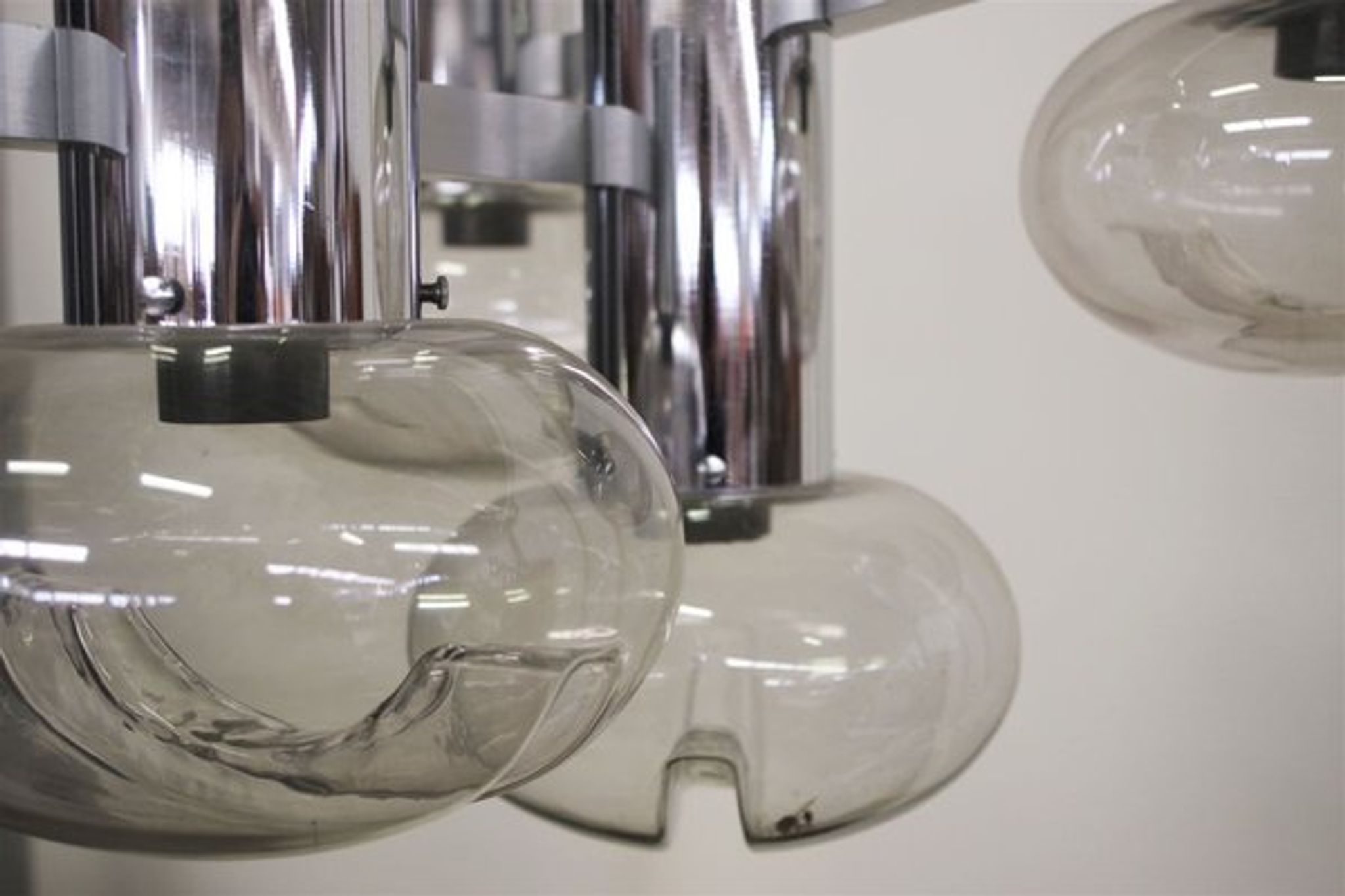 Chrome ceiling lamp by Toscana Luce, 1970s