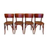 Set of 4 chairs Bistro vintage by Mahieu